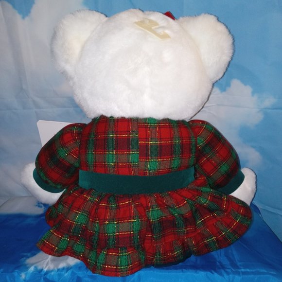 22” Collectible Snowflake Holiday Christmas White plush Teddy Bear 1996 – DanDee - Picture 3 of 8